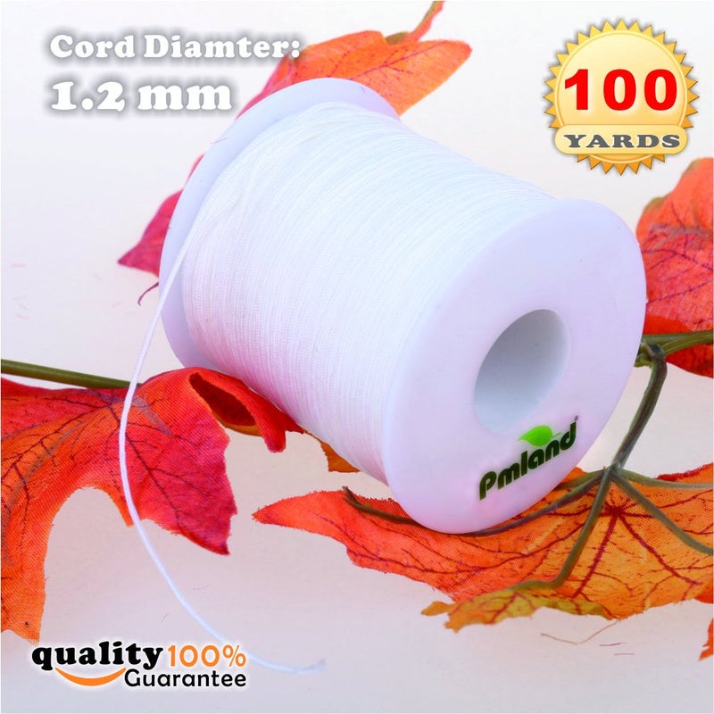 PMLAND 1 X Roll of 100 Yards Lift Shade Cord 1.2 mm - White - Image 2